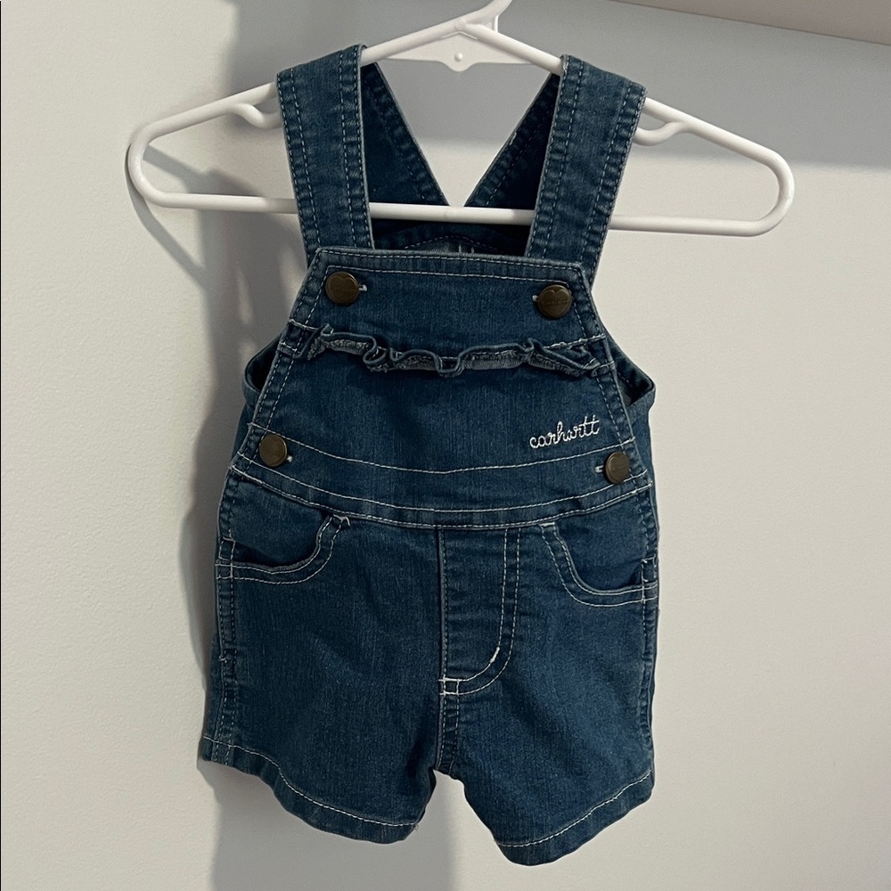 Carhartt Baby Denim Overall Shorts Sixe 3M